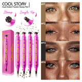 Double Eyeliner Freckles Pen All-in-One Natural Waterproof Lasting Seal Spot Pen Natural Simulation