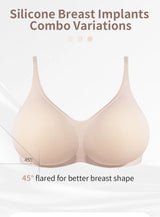 LERVANLA Silicone Breasts Pads Forms Pads Chest Women's Fake Boobs Enhancement Magnify Underwear 2-in-1Breast Becomes Big