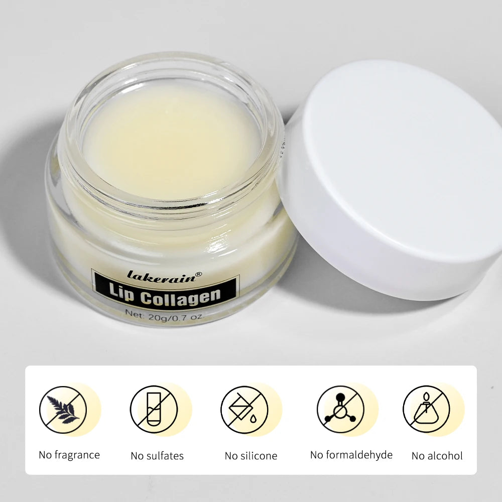 Collagen Lip Balm & Sleep Mask Deep Moisturizing Hydrating Smooth Lip Fine Lines Gentle Exfoliating Dry Dead Skin Daily Lip Care
