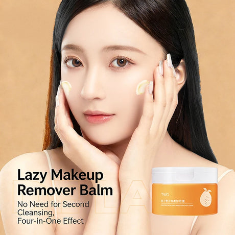 Avocado Cleansing Balm 4-in-1 Makeup Remover for Face Eyes & Lips Fast Melting No Residue Gentle Cleansing Balm Fruit Scented