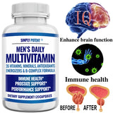 Daily Multivitamin for Men, for Prostate Energy Concentration Metabolism Immunity Vitamins: A C D E (B1 B2 B3 B5 B6 B7 B9 B12)