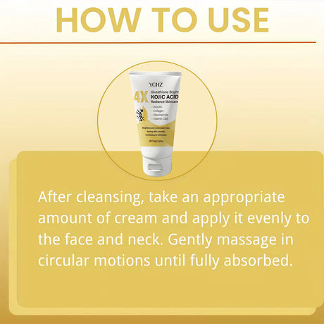 Kojic Acid Face Cream Evens Out Skin Tone, Eliminates Dark Spots and Dullness - Non-Greasy, Suitable for Both Men and Women - Whitening and Moisturizing Cream, for Day and Night Use