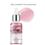 JUINHOU Natural Rose Vitamin ABCE Face Serum for Dull Uneven Skin Daily Hydrating Face Care Improve Skin Radiance Daily Skincare