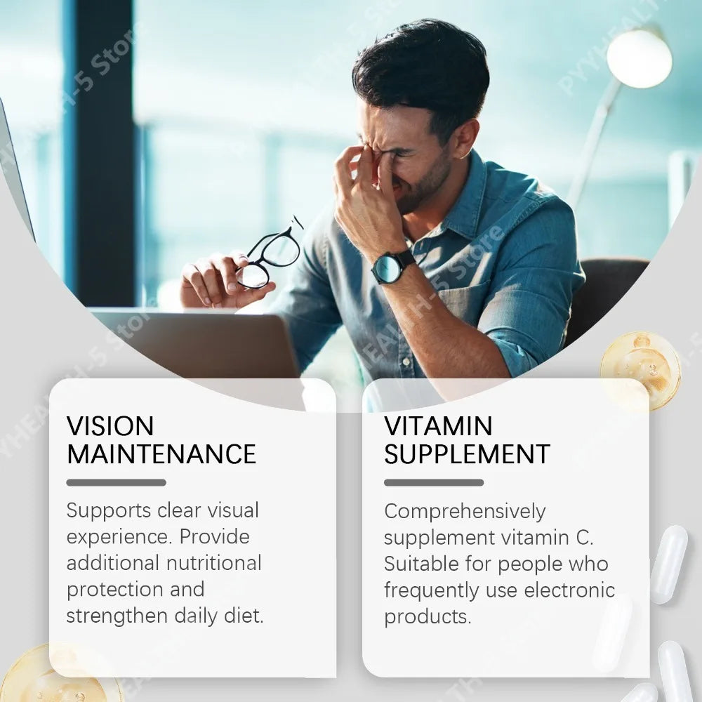 Vitamin C Eye Nutrition Support Capsules Supports Daily Eye Wellness Comfort Daily Wellness Supplement