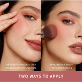 Lakerain Soft Poke Matte Blush Fresh Silky-smooth Skin Finish Long Lasting Luminosity Moisturizing Natural Matte Bouncy Blusher