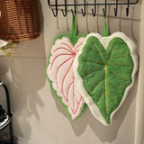 Leaf Hand Towel Bathroom Accessories Absorbent Kitchen Towel Soft Towel Hanging Towels Handkerchief Towels Home Wash Hand Towels