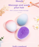 1 pcs Mini Detangling Hair Brush Gradient Egg Round Shape Tangle Hair Brushes Soft Hairbrush Salon DIY hair styling tools