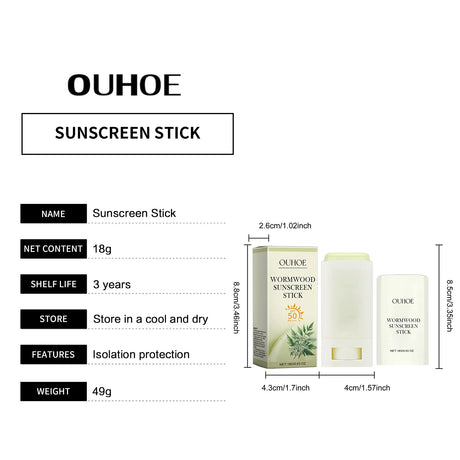 Sunscreen Stick UV Protective Sunblock Isolation Refreshing Skin Moisturizing Oil Control Anti-Dryness Body Treatment Sun Stick