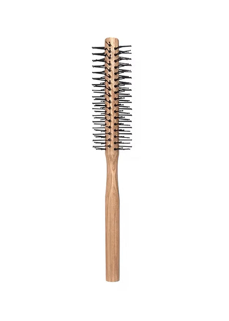1pc Wood Handle Professional Salon Styling Drying Tool Round Hairdressing Curling Massage Roller Comb Special for real hair wigs