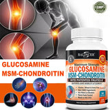 Glucosamine Chondroitin MSM - Joint Support Supplement for Men and Women - Relieve Joint Discomfort, 30/60/120 Capsules, NON-GMO