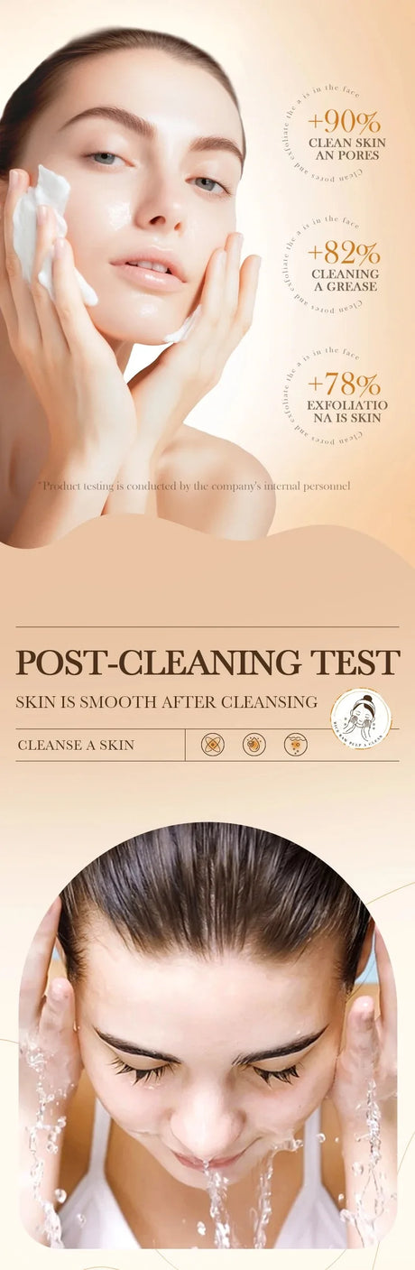 120ml Bioaoua Rice Puree Foaming Cleanser Cleansing Mousse Soothing Cleanser, Cleansing Foam with Brush Head