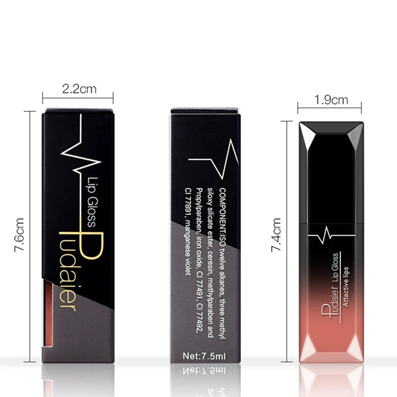 Pudaier 21 Color Lip Gloss Waterproof Matte Liquid Lipstick Moisturizing Lip Gloss Lip Makeup Beauty Cosmetics