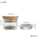 Nail Brush Cleaner Cup Wash Pen Brush Cup with Stainless Steel Mesh Base Nail Drill Bits Cleaning Container Crystal Glass Cup