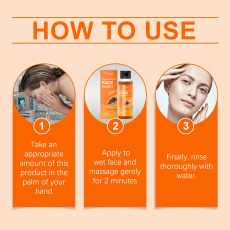 Hoygi Papaya Cleanser Gentle Exfoliating Hydrating Brightening Natural Enzyme Face Wash for Sensitive Skin All Types