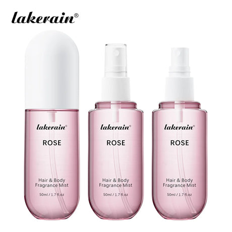 2 Pcs Vanilla Rose Fragrance Spray Hair & Body Fragrance Mist Fresh Long Lasting Fragrance Perfume Travel Size Freshener Spray