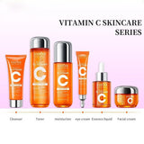 Vitamin C Skincare 6-Piece Gift Set Whitening Brightening Moisturizing And Firming – All In One A Perfect Holiday Christmas Gift