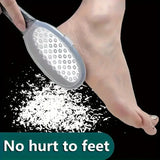 Stainless Steel Foot File - Anti-Splash Ergonomic File with Coarse/Fine Grit, Durable for Home Pedicure & Holiday Gift
