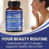 Marine Collagen 2400 Mg | Contains Hyaluronic Acid, Vitamin C and Biotin | High Strength Collagen Supplement for Men and Women