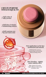 Multi-use Blush Stick Lip Cheek Eyes 3-in-1 Cream Blush Natural Matte Nude Makeup Long Lasting