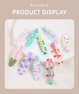 10pcs Candy Color Fruit Hair Bang Clip Summer Hairpin No Crease Hair Side Clamp For Girls Beauty Styling Accessories Set