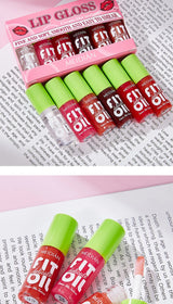 6Pcs Lip Oil Gloss Set, Hydrating High-Shine Non-Sticky Lip Gloss, Moisturizing Clear Pink Red Tint, Travel Makeup Gift