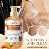 500ml Sweet Almond Scrub Whitening and Cleansing Shower Gel Body Wash Bath and Body Works