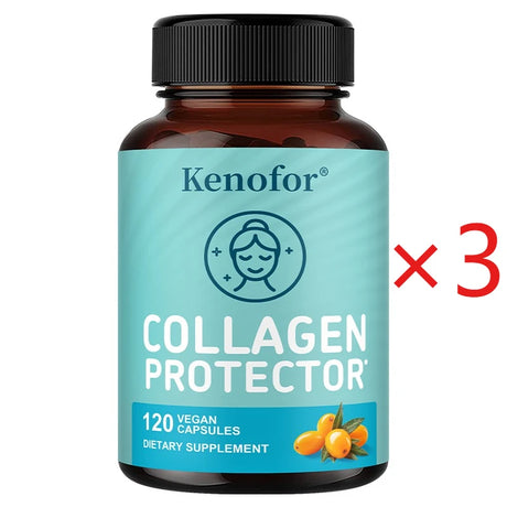 Vegan Collagen Capsules, with 500mg Sea Buckthorn, Promote Healthy Skin Hair Nails and Digestive System