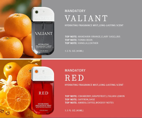 BODY & HAIR FRAGRANGE MIST For Men, 8 Differect Scent Perfume Spray, Long-Lasting Fragrance, Perfect For Dates, Parties & Gift,