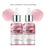JUINHOU Natural Rose Vitamin ABCE Face Serum for Dull Uneven Skin Daily Hydrating Face Care Improve Skin Radiance Daily Skincare