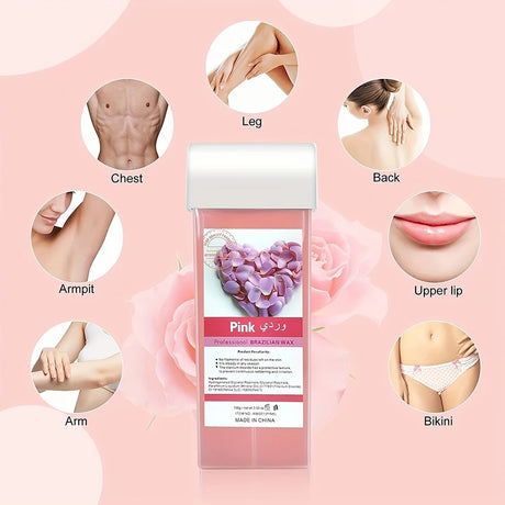 100g Roll On Wax Hair Removal Wax Cartridge Depilatory Wax Roller For Sensitive Skin Waxing Cartridge Refill Home Self Waxing