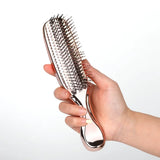 Japanese Premium Head Massager Scalp Brush Hair Massager Shampoo Brush Wet Plastic Detangling Brush Hair Cleaning Comb Rose Gold
