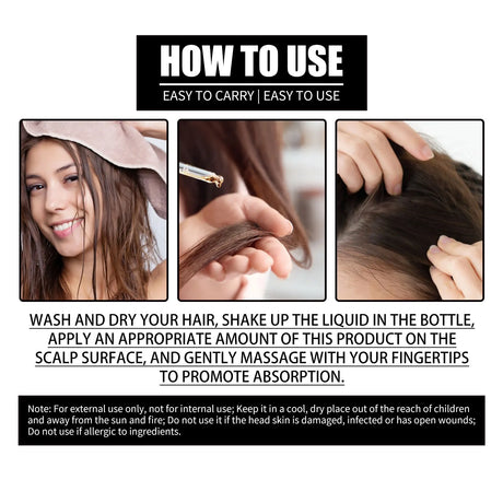 Biotin Hair Oil Collagen Scalp Serum Strengthening Treatment Natural Rosemary Ginseng Extract Thicker Volume Care For All Types