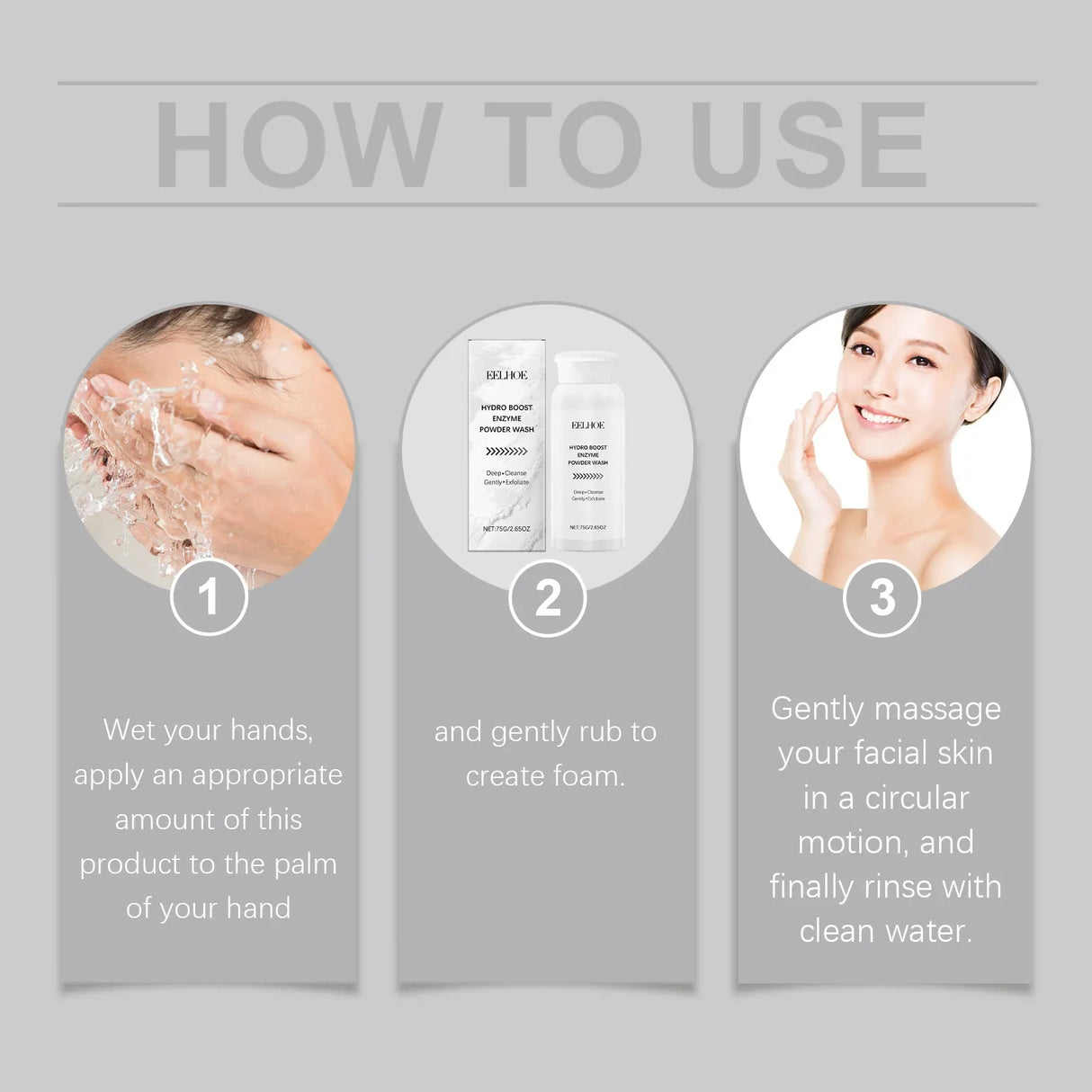 Enzyme Face Powder Wash Skin Oil Control Clean Facial Pores Remove Blackheads Pimples Refreshed Enzyme Face Cleanses Flour