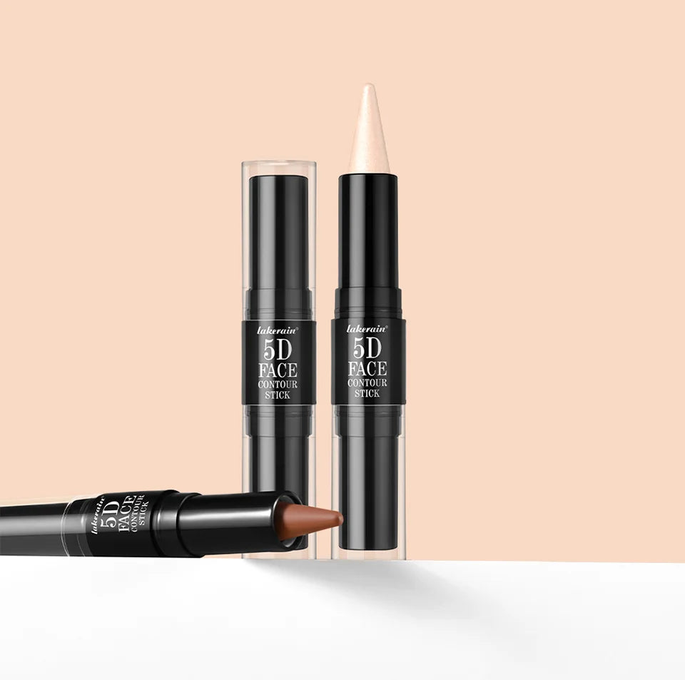 Dual Head Contour Highlighter Stick Sculpt V Face Nose Shadow Concealer Waterproof Long Lasting Smooth Blending Facial Makeup Cosmetics