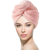 Button Up Hair Towel Wrap High Absorbency Microfiber Towels Curly Hair Girls' Quick Drying Towels Hair Drying Towels Hair Towel