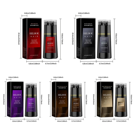 EELHOE Hair Dye Shampoo Nova Hair Instant Dye Shampoo Men Women Quick Easy Safe Hair Color Gray Hair  Coverage Nourish Scalp