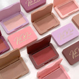 Monochrome Matte Blusher Palette Soft Silky Cheek Natural Facial Blush Rouge Plate Lasting Nude Low Saturation Powder Blush Disk