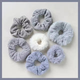 7 Pcs/Set Women Hair Scrunchies Set Plush Solid Hair Band for Girls Ponytail Holder Rubber Bands Hair Ties Hair Accessories