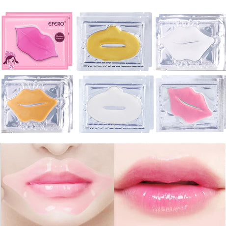 30PCS Collagen Crystal Lip Mask Gel Patches Moisturizing Hydrating Repair Lines Lips Plumper Pad Lip Care Enhancement Lip Mask