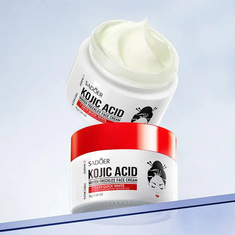 SADDER Kojic Acid Face Cream for Dark Spots Freckles Skin Care with Vitamin C, Whitening Treatment, Overnight Repair Moisturizer