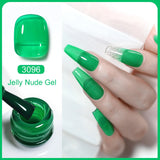 Clou Beaute Translucent Jelly Nude Pink Nail Gel Polish 15ml Vernis Semi Permanent Gel Colorful Varnish Nail Art Manicure Gel