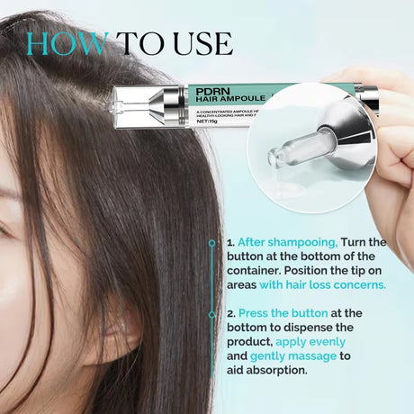 Hair Ampoule with Keratin & Biotin, Deeply Moisturizes & Repairs Hair, Increases Scalp Hydration for Healthy-Looking Hair.