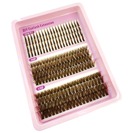 AMSDCN  40P-120Pnaturally 240 clusters  Spikes Brown eyelash clustersfaux cils eyelash extensions Wispy Lashes