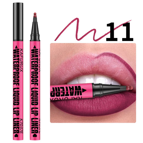 Lip Liner Waterproof, Sweatproof, Matte Multi-color Correcting Liquid Lipstick Pen Sexy Red Brown Lip Makeup for Women Gifts