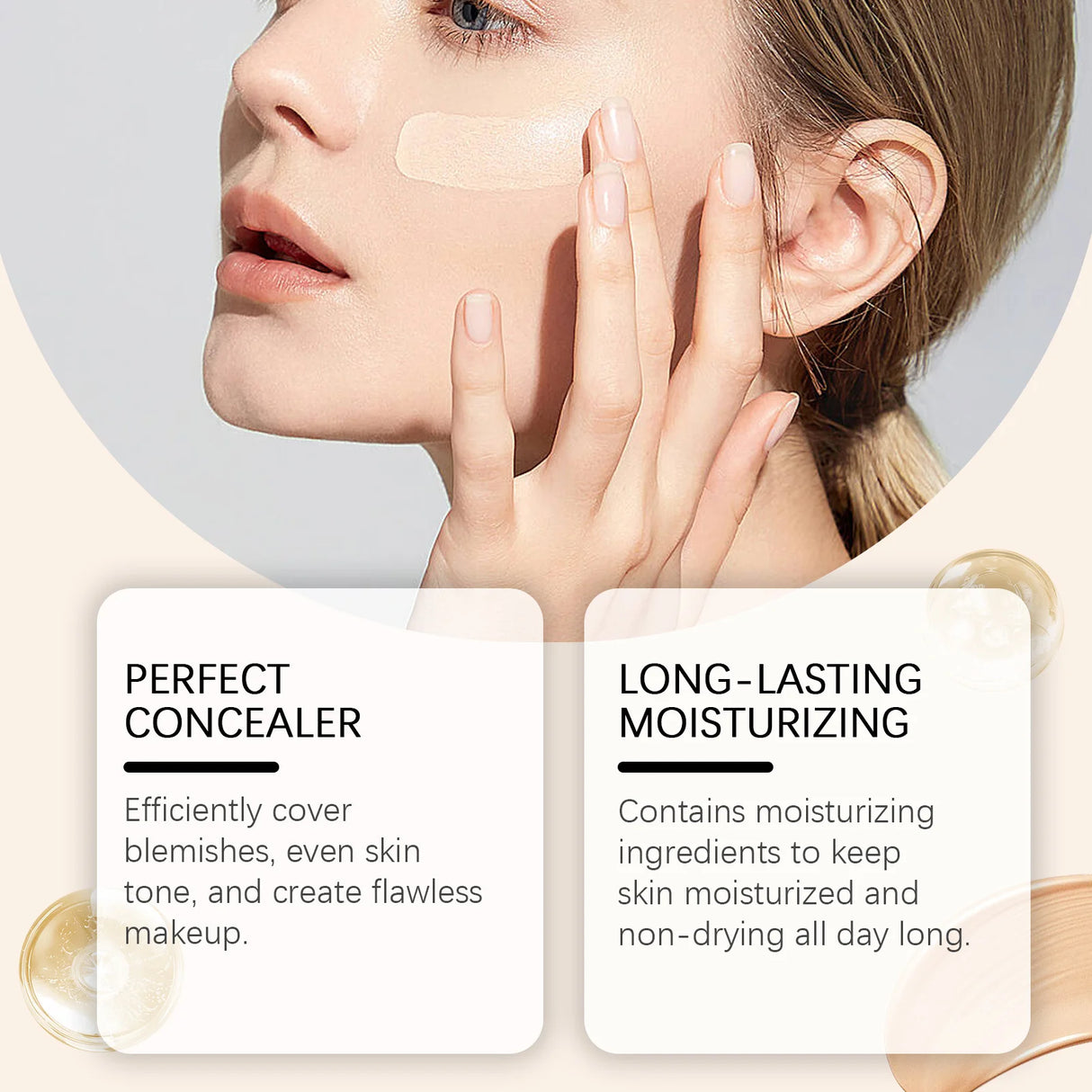 4-in-1 Liquid Foundation Spf 50+ Magic Color Changing Matte Long-Lasting Waterproof Sweating Moisturizing Coverage Makeup Base