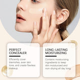 4-in-1 Liquid Foundation Spf 50+ Magic Color Changing Matte Long-Lasting Waterproof Sweating Moisturizing Coverage Makeup Base