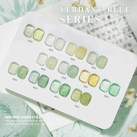 MN 12ML Selling Mint Mambo Gel Nail Polish ilky Green Blue-green Series Gel Polish Blue Nails Green Nail Summer Nail Spring Nail