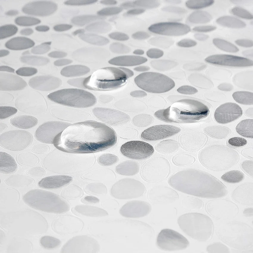 PEVA Pebble Shower Curtain Transparent Lining Waterproof Bathtub Bathing Cover Cobblestone Bathroom Bath Curtains Liner