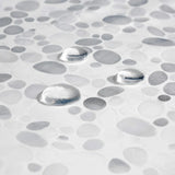 PEVA Pebble Shower Curtain Transparent Lining Waterproof Bathtub Bathing Cover Cobblestone Bathroom Bath Curtains Liner