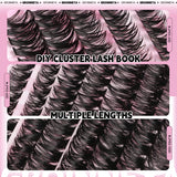 GROINNEYA Fluffy Lash Clusters DIY Natural Thick Cluster Lashes Fluffy Soft Mink Lashes Extension Individual Eyelashes Makeup